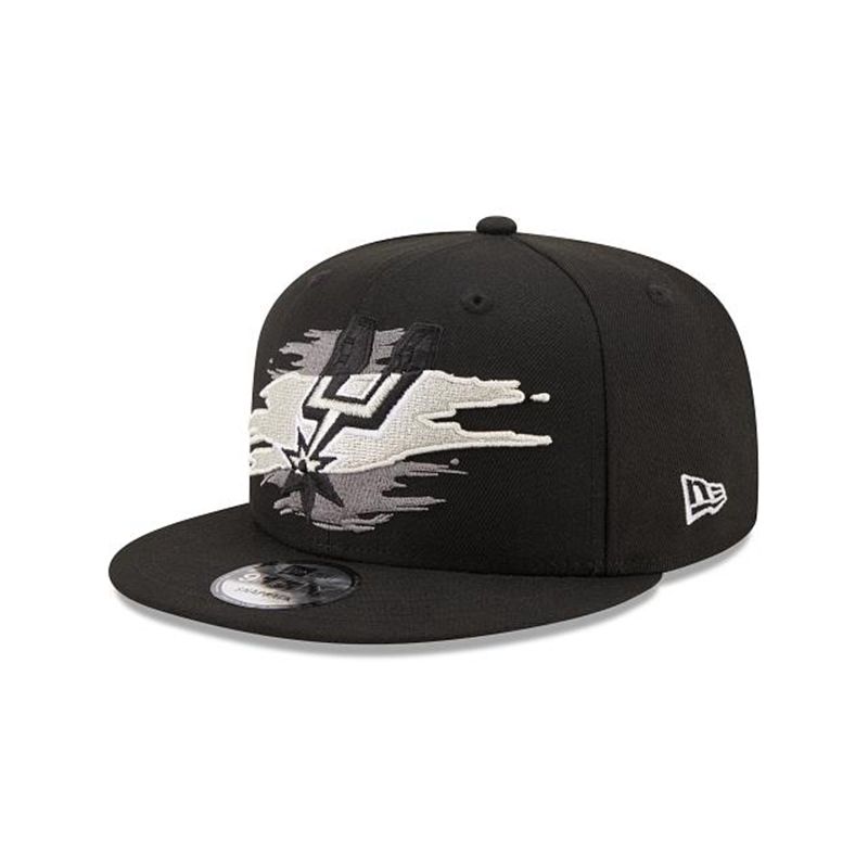 NBA San Antonio Spurs Logo Tear 9Fifty Snapback (AEY6170) - Black New Era Caps